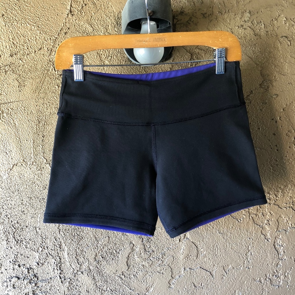 Lululemon Black & Purple Reversible Shorts